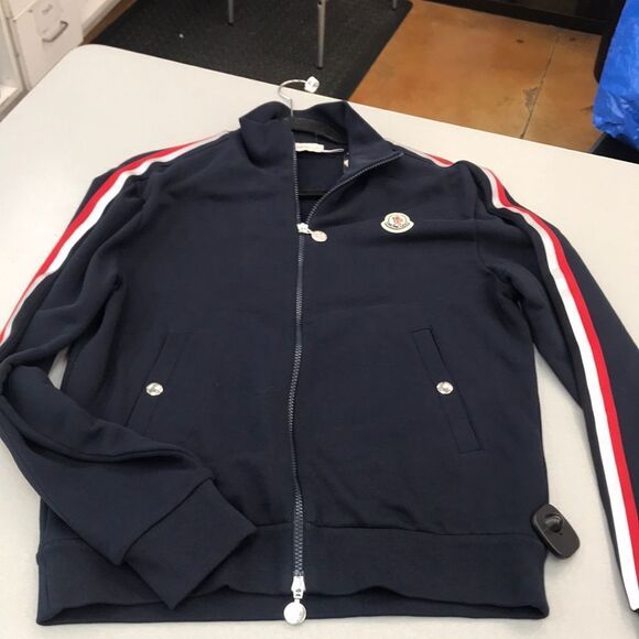 Moncler Blue and Red Zip Up Sweater - Picture 10 of 12